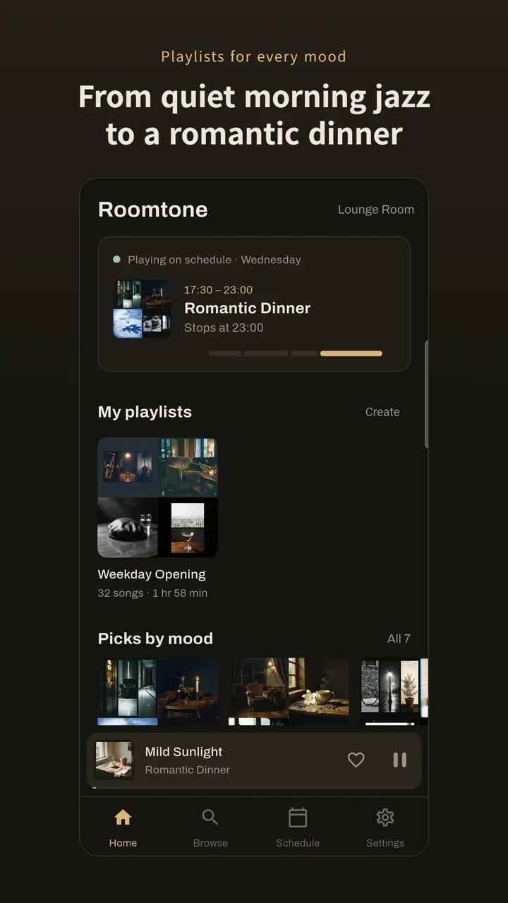 Playlists by mood